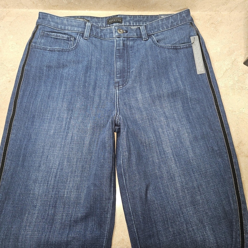 Talbots Jeans Women 10 High Waist Straight Ankle Side Stripe Njormcore Classic‎ - Picture 4 of 12